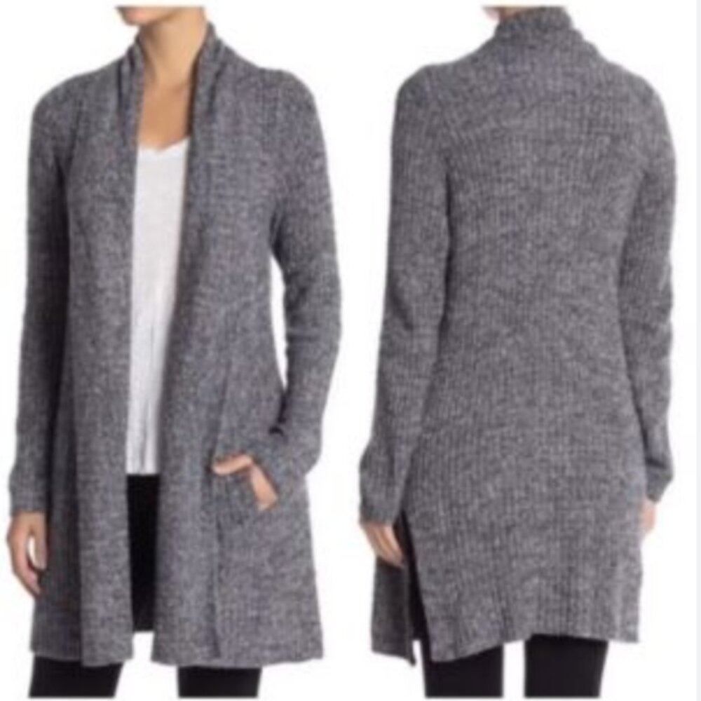 Barefoot Dreams CozyChic Lite Montecito Cardigan 494 Heathered Gray: Size Large